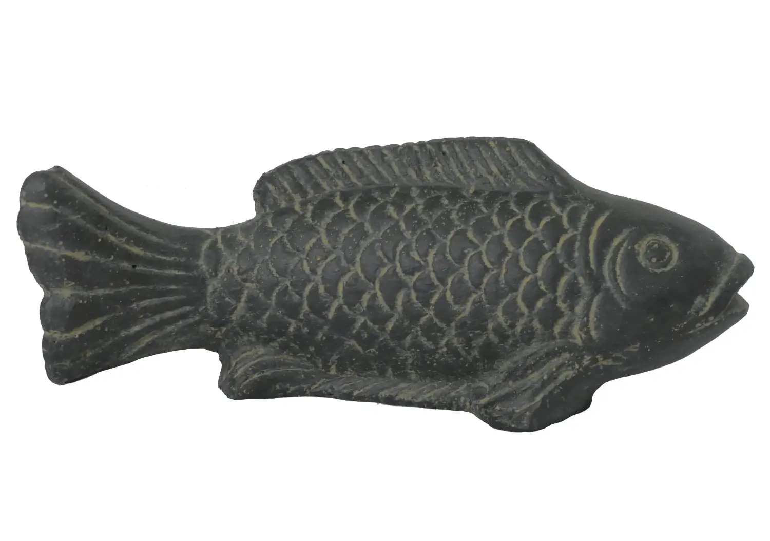 Artikelbild 1 des Artikels “Fisch auf Sockel, 25 cm L | aus Stein geschnitzt, handgefertigt & farbig “